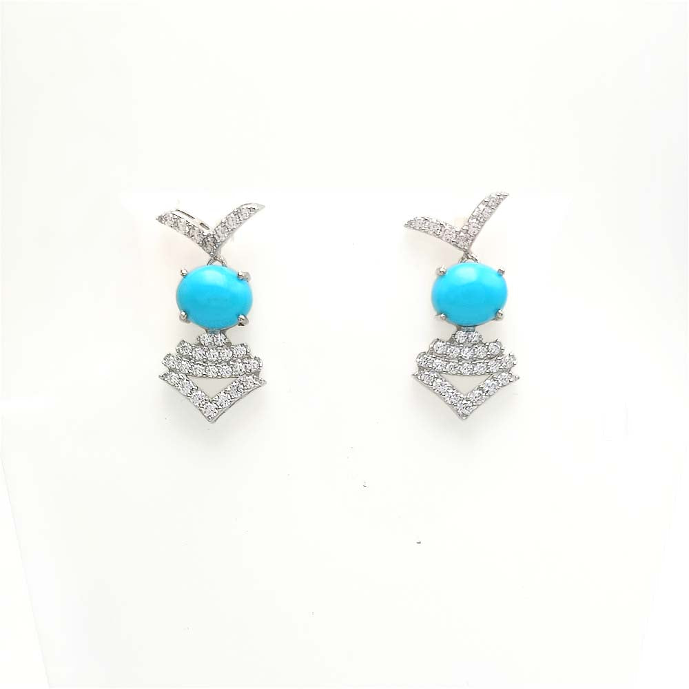 Turquoise Oval Earrings