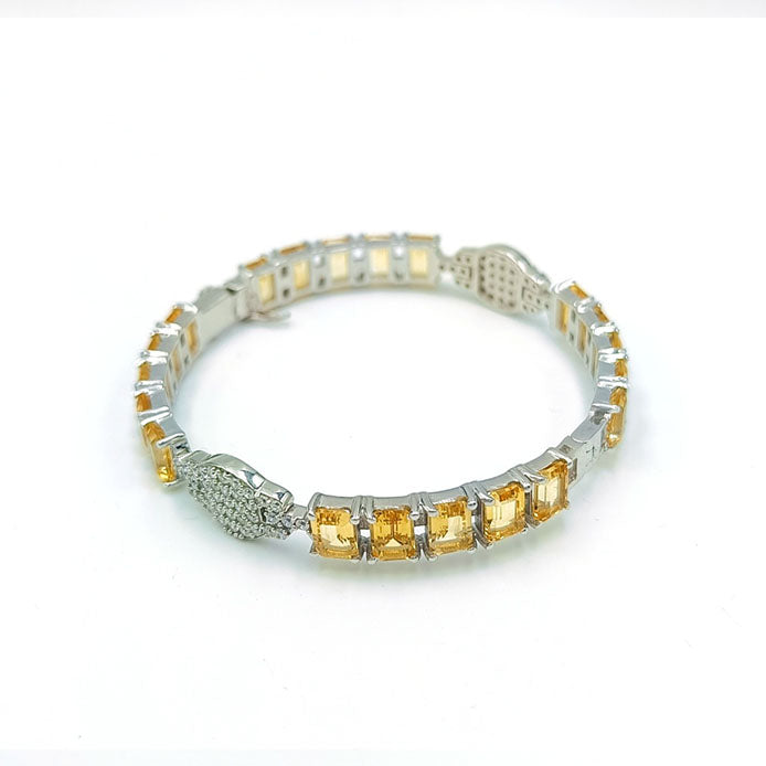 Citrine Octagon Bangle