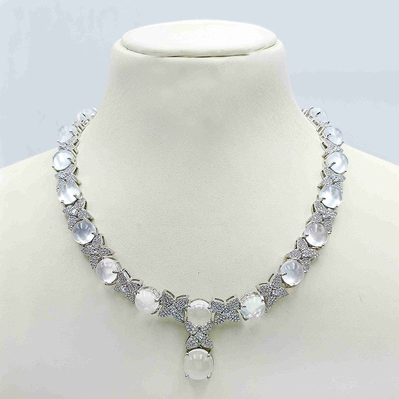 Moon Quartz Round Necklace