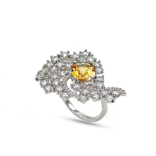 Citrine Cushion Rings