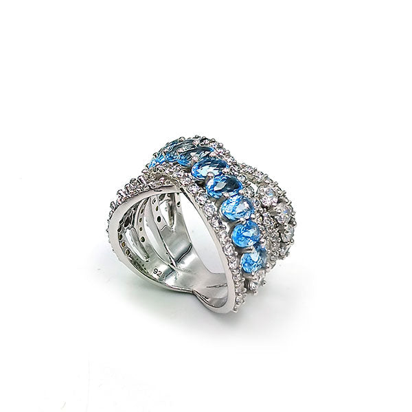 Blue Topaz Oval Rings