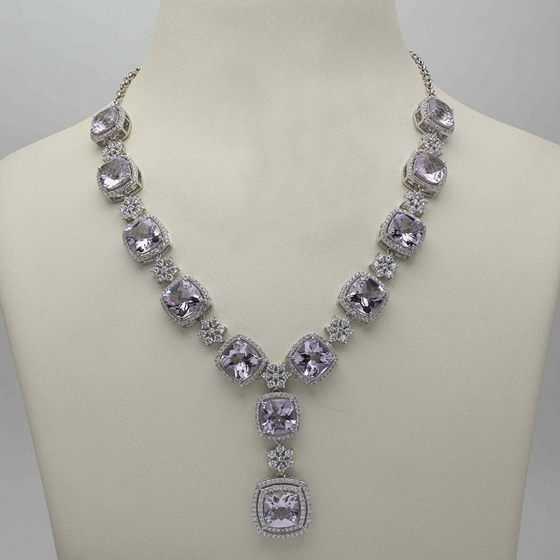 Amethyst Cushion Necklace