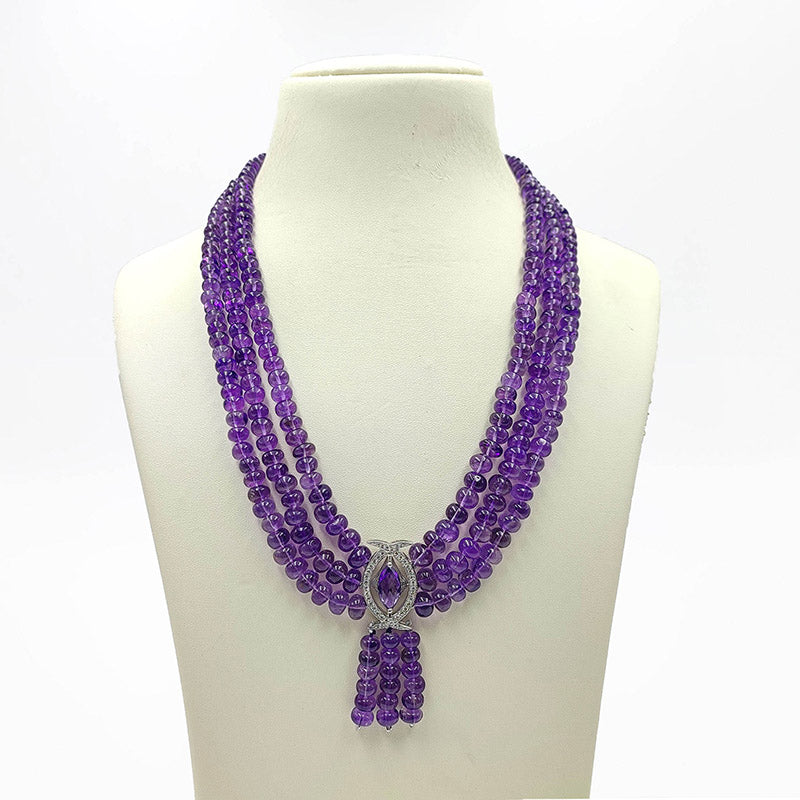 Amethyst Beads Necklace