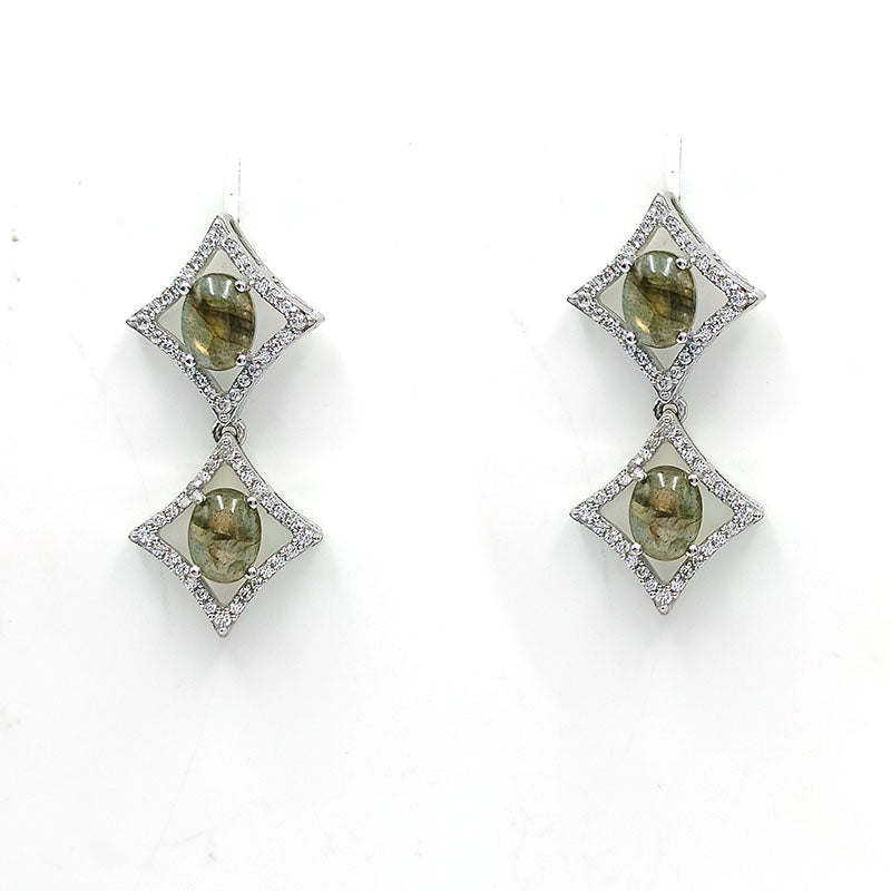 Labradorite Oval Earrings