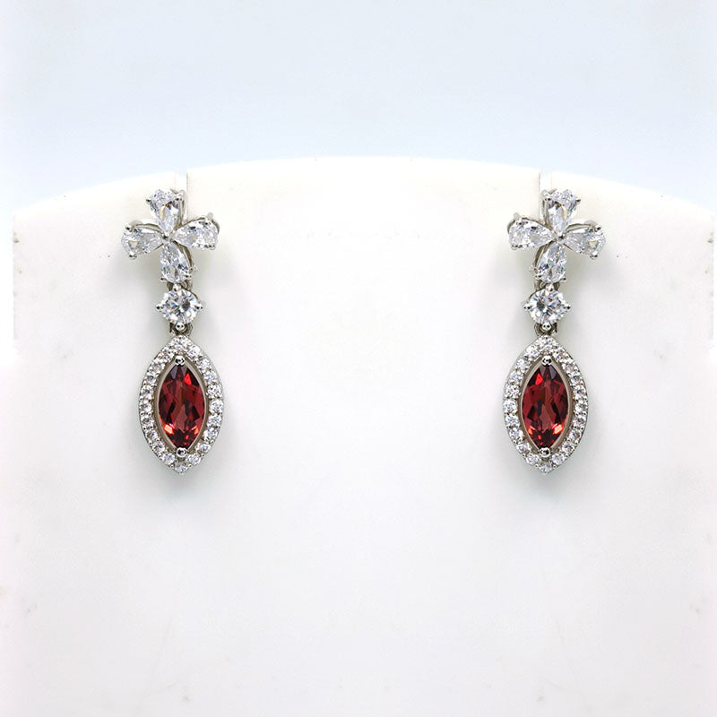 Garnet Marquise Earrings