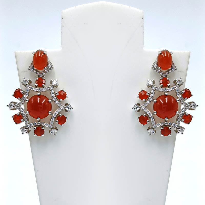 Red Onyx Multi Shape Earrings
