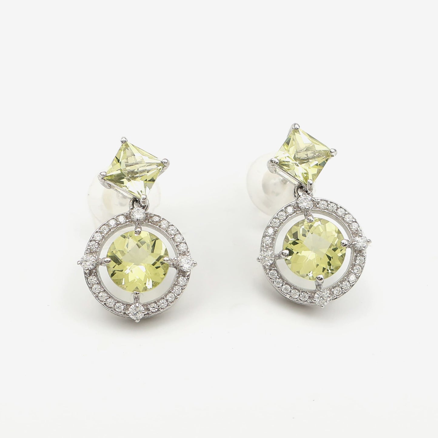 Blue Topaz Daisy Drop Earrings