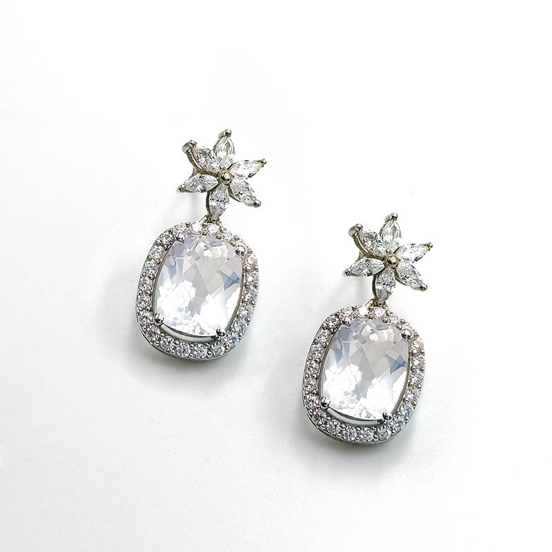 Moonstone Starlit Oval Earrings
