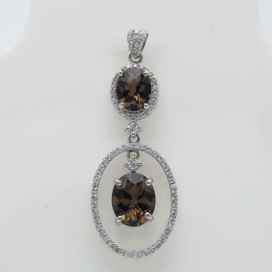 Citrine Double Orbit Pendant