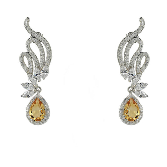 Citrine Pear Earrings