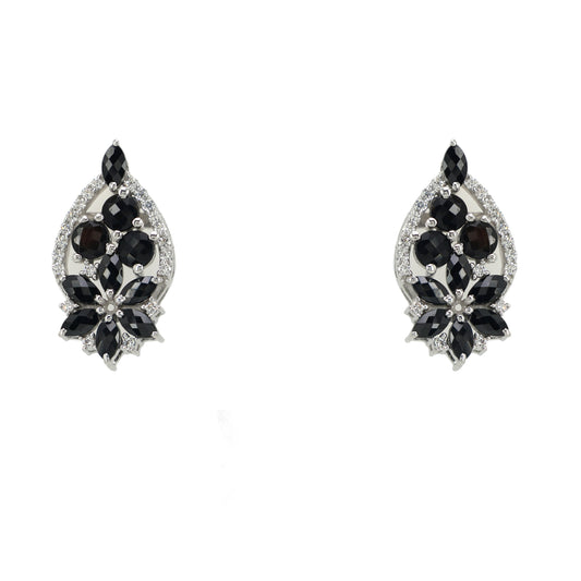 Black Onyx  and Spinel Multi Shape  Earrings