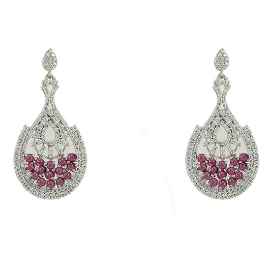 Rhodolite Round Earrings