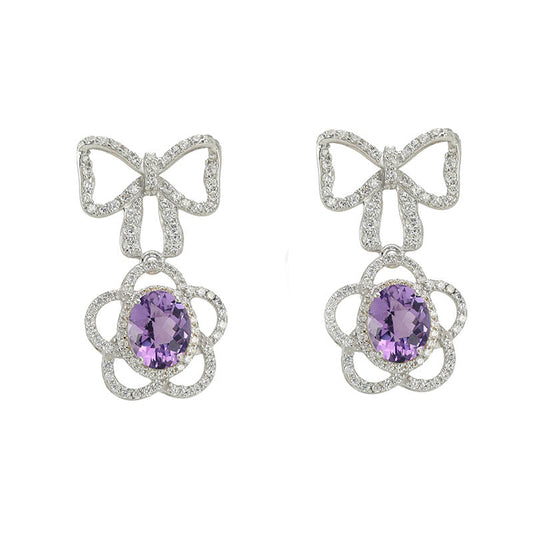 Amethyst Oval Earrings