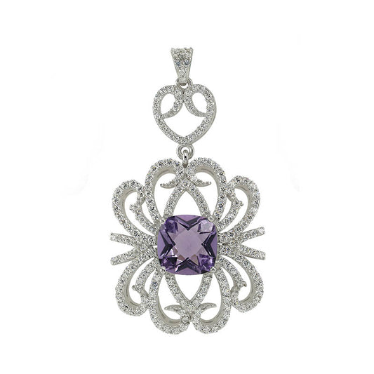 Amethyst Cushion Pendants