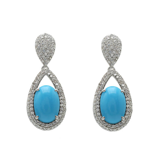 Turquoise Oval Earrings