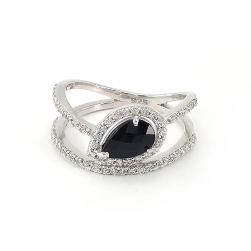 Black Onyx Cushion Rings