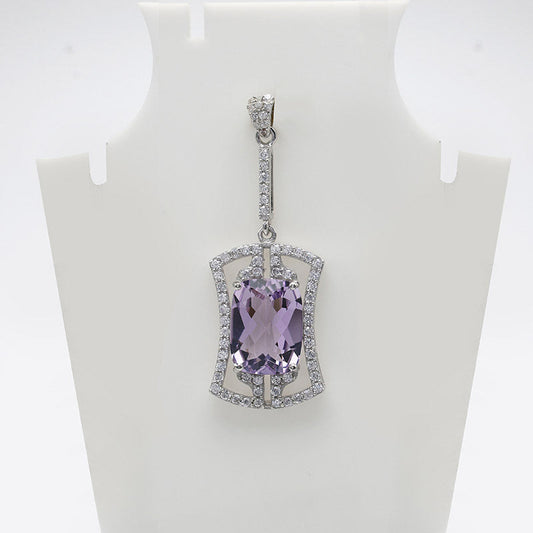 Amethyst Cushion Pendants