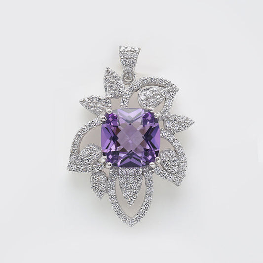 Amethyst Cushion Pendants