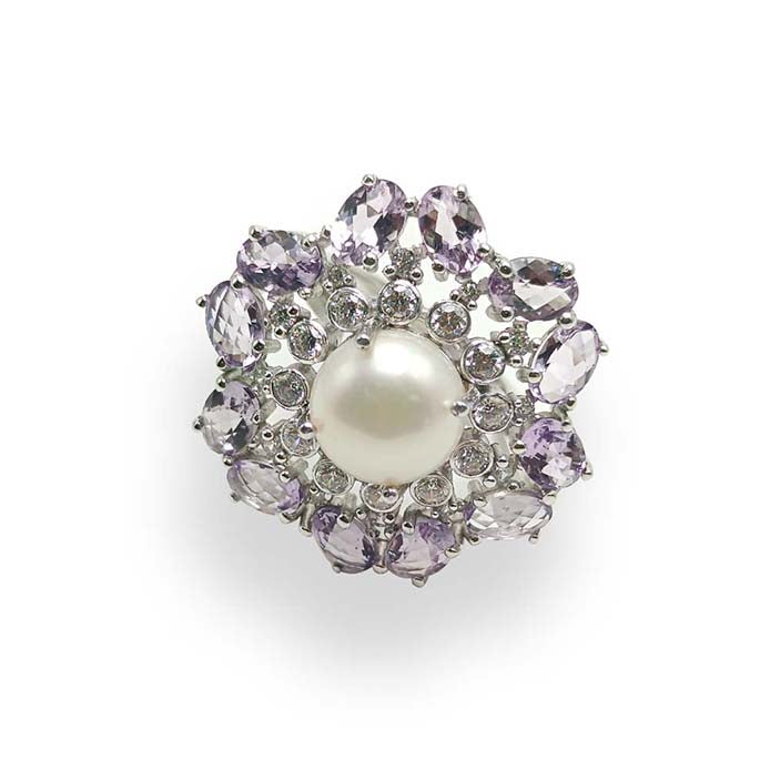 Pearl and Amethyst Rings