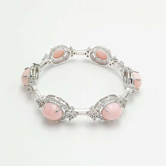 Pink Opal Oval Bangle