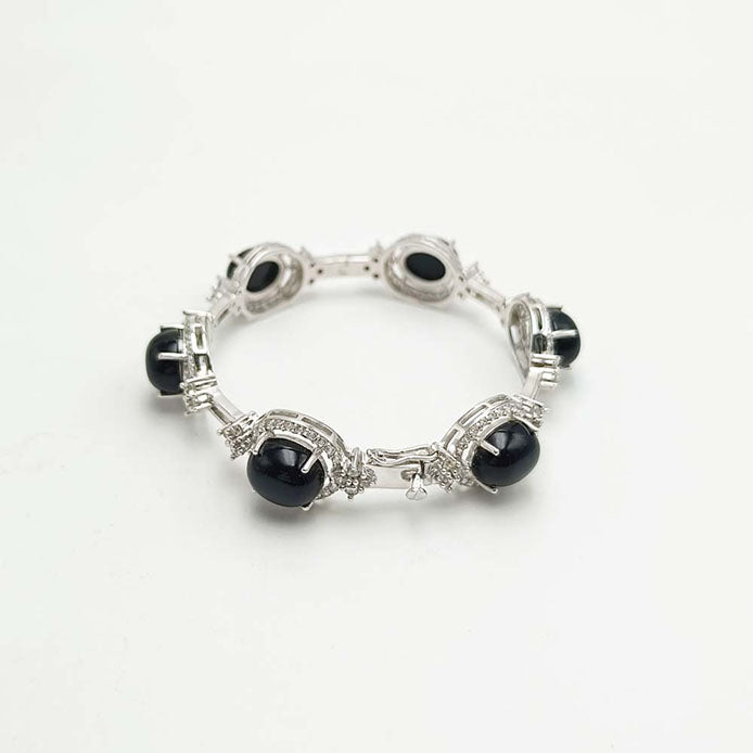 Black Onyx Oval Bangle