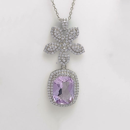 Amethyst Cushion Pendants