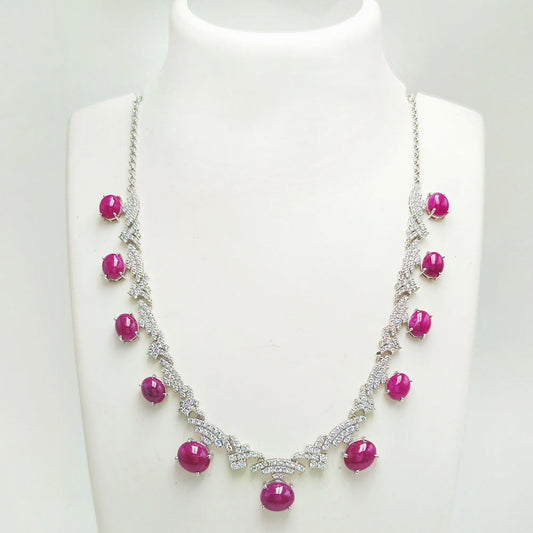 Ruby Oval Necklace