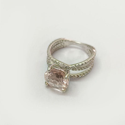Rose Quartz Round Rings