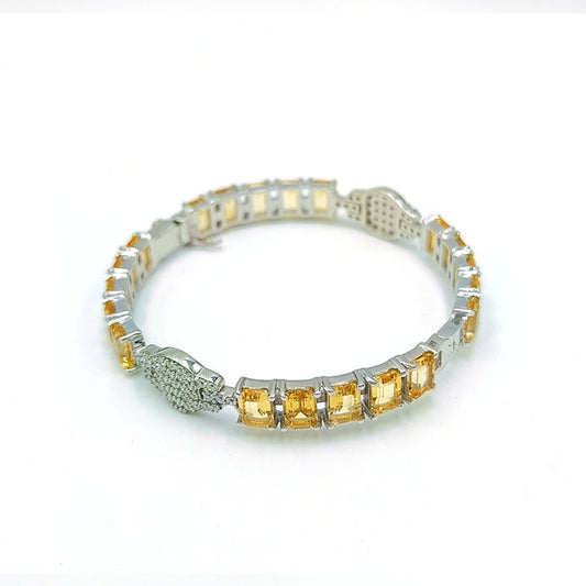 Citrine Octagon Bangle