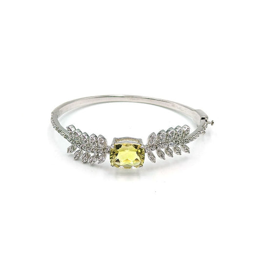 Lemon Quartz Cushion Bangle