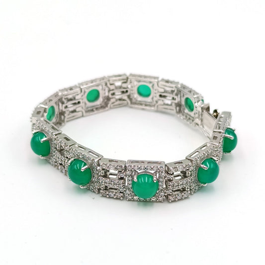 Green Onyx Round Bracelets