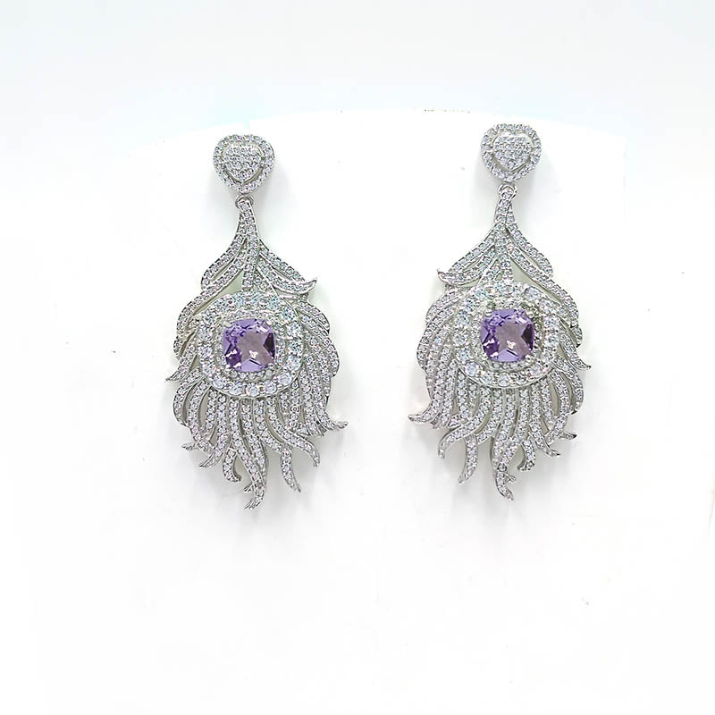 Amethyst Cushion Earrings