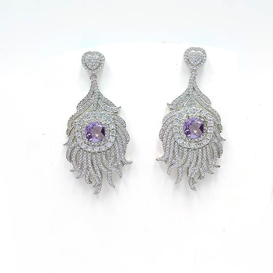 Amethyst Cushion Earrings