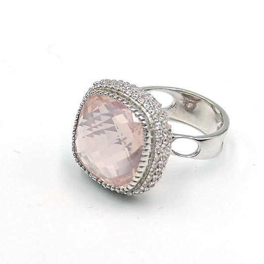 Rose Quartz Sugarloaf Rings
