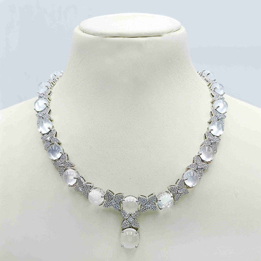 Moon Quartz Round Necklace