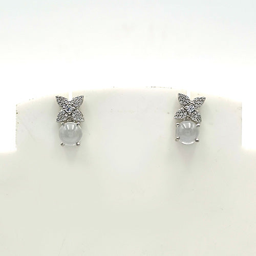 Moon Quartz Round Earrings