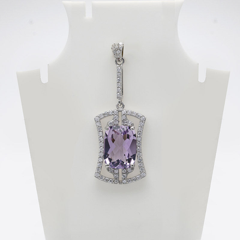 Amethyst Cushion Pendants