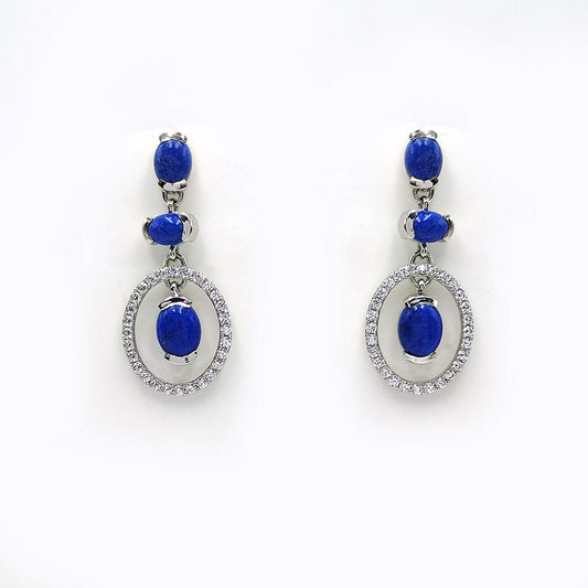 Lapis Lazuli Oval Earrings