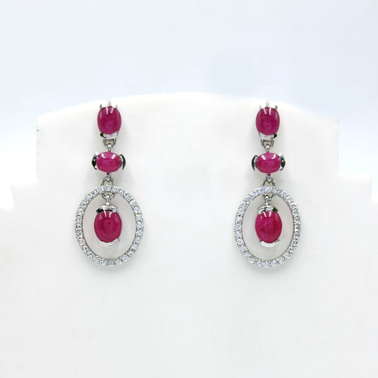 Ruby Oval Earrings