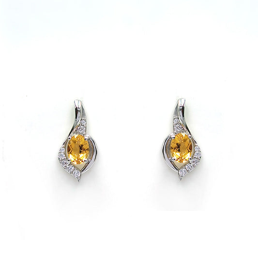 Citrine Oval Earrings