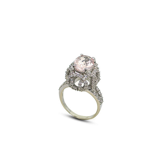 Rose Quartz Oval Rings