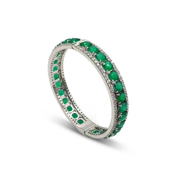 Green Onyx Cushion Bangle