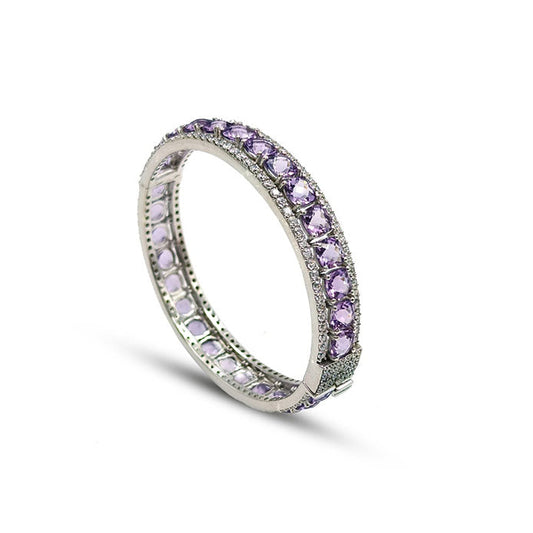 Amethyst Cushion Bangle