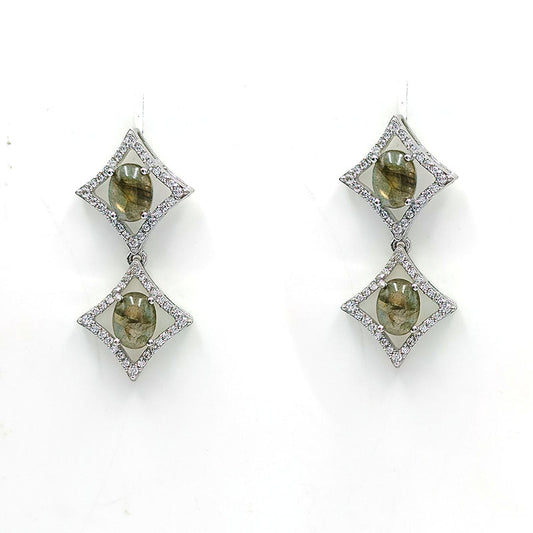 Labradorite Oval Earrings