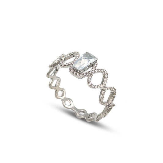 Moon Quartz Tapered Baguette Bangle