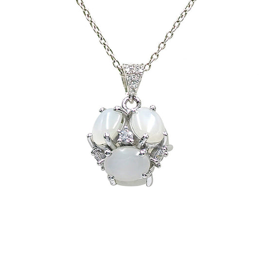 White Moonstone Oval Pendants