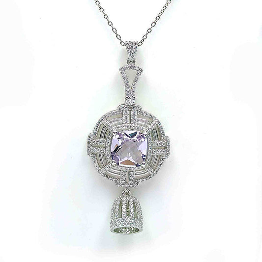 Amethyst Cushion Pendants