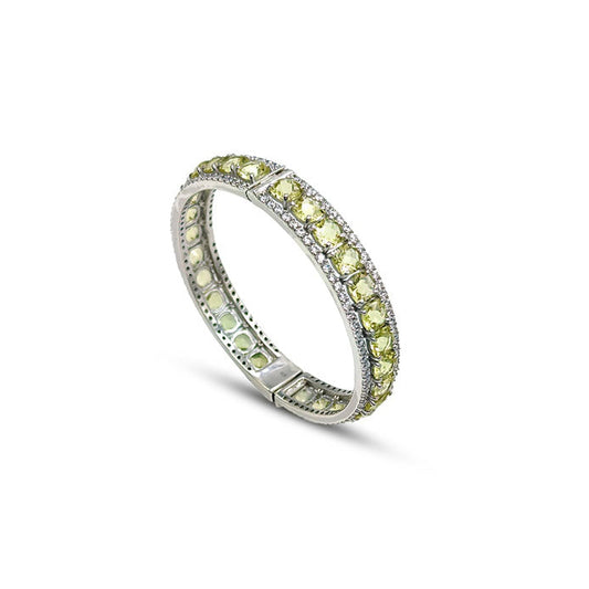 Lemon Quartz and Citrine Bangle