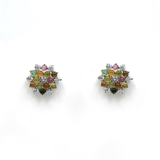 Tourmaline Multi Round Earrings