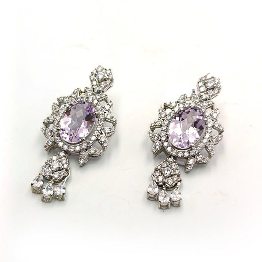 Amethyst Oval Earrings